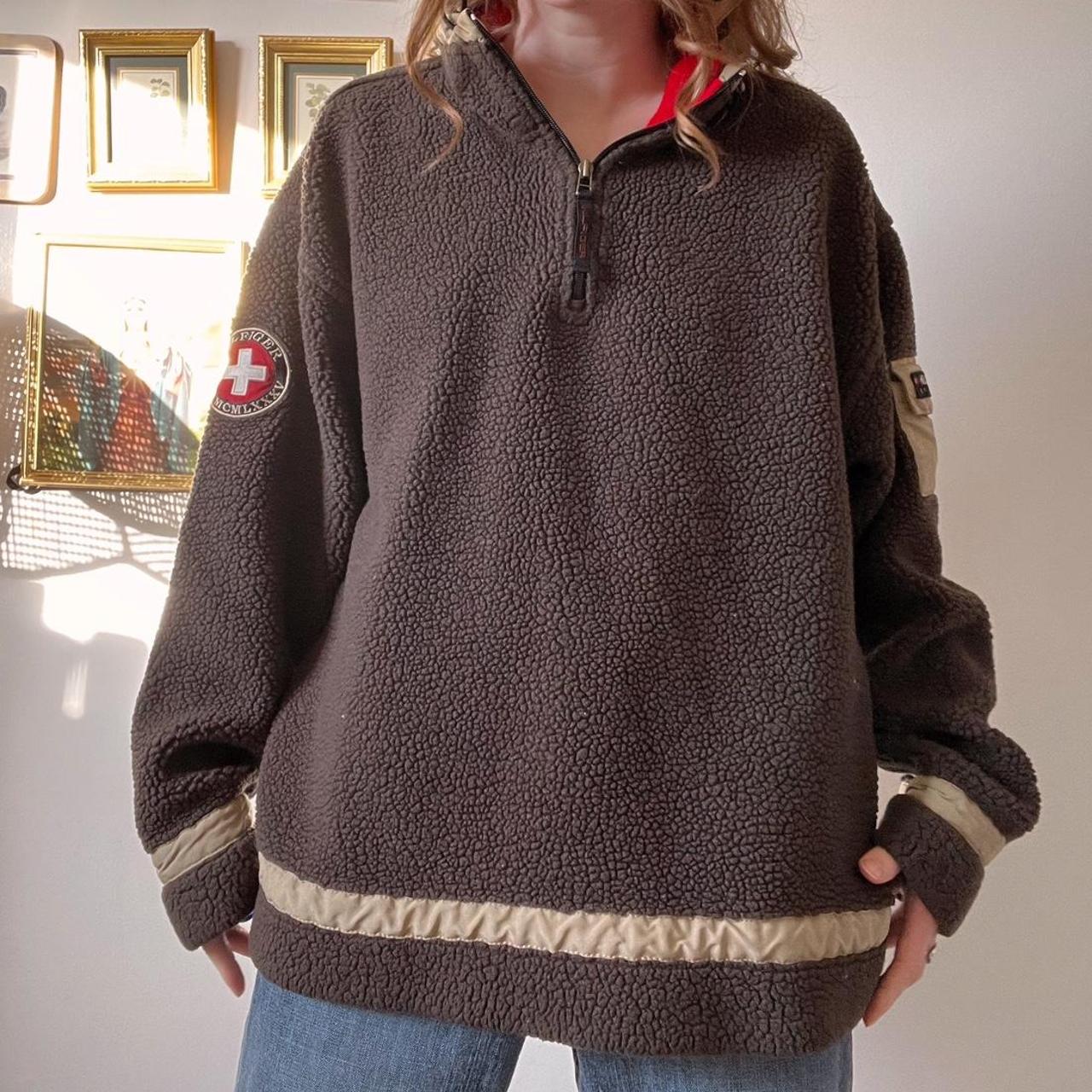 Brown fleece quarter zip (L)