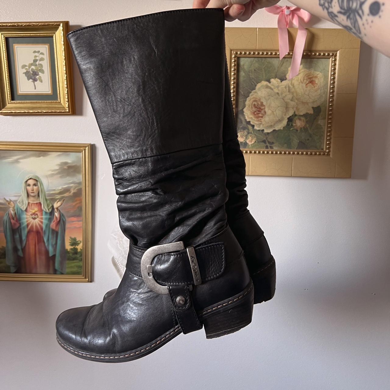 Slouchy chunky biker boots (39)