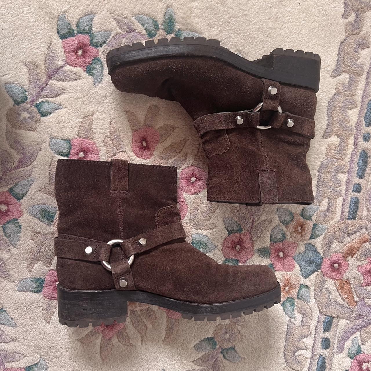 Chunky mocha suede boots (37.5)