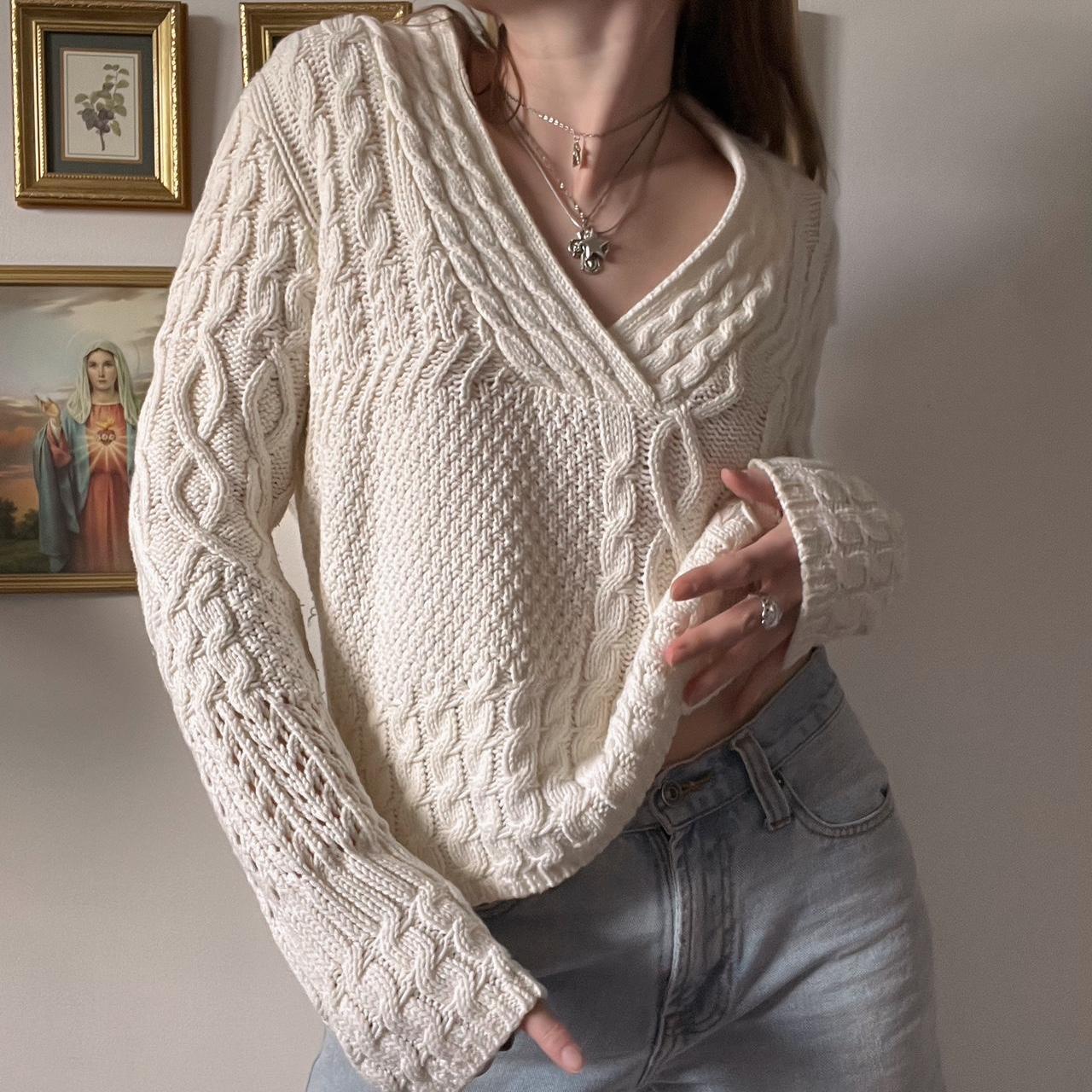 Chunky cable knit sweater (M)