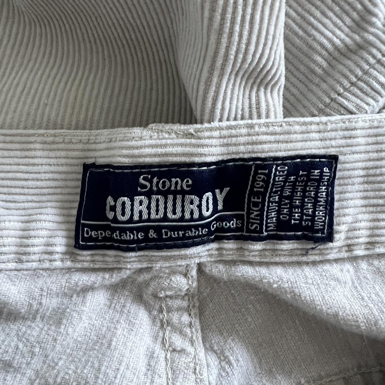 Cream corduroy flare pants (M)