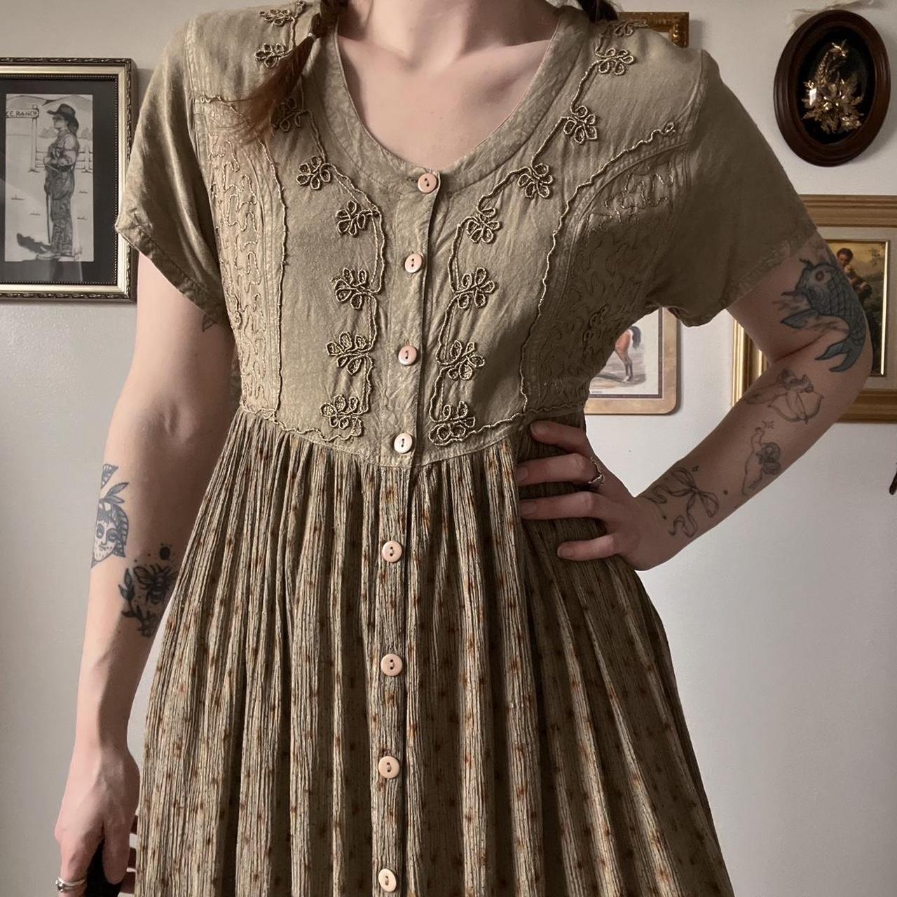 Vintage boho maxi dress (L)