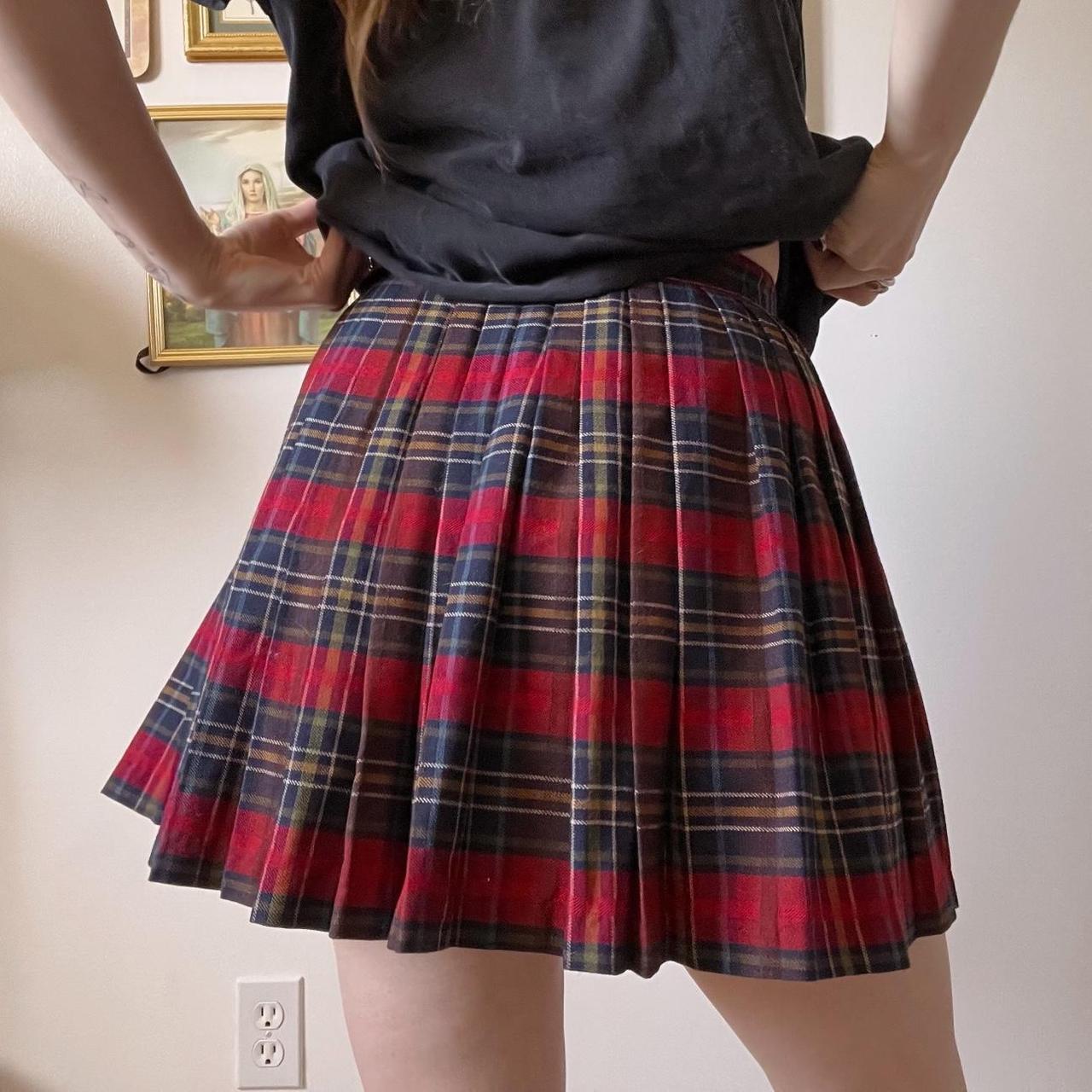 Plaid mini skirt (S)