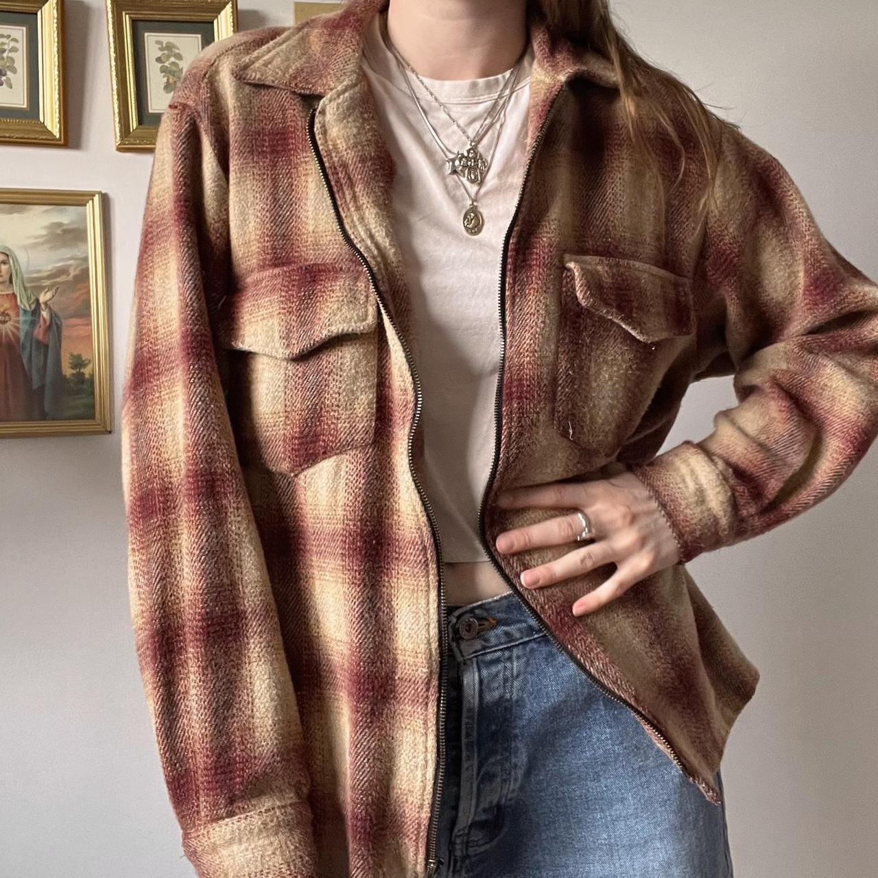 Wool blend flannel jacket (L)