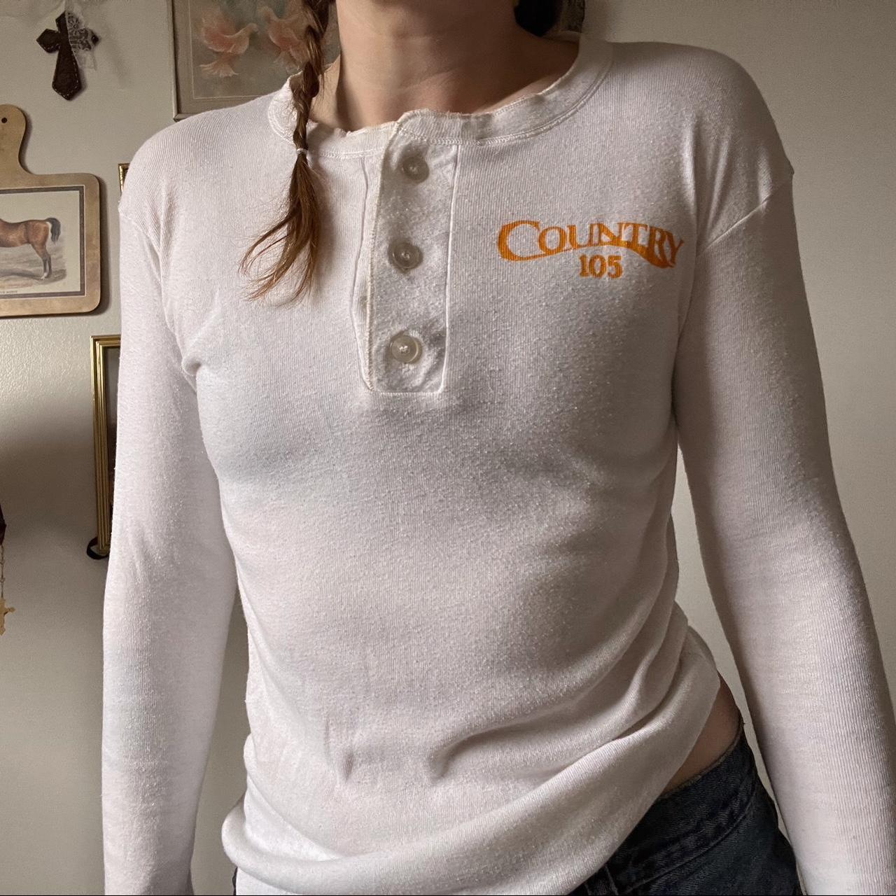 Vintage slouchy henley (S)