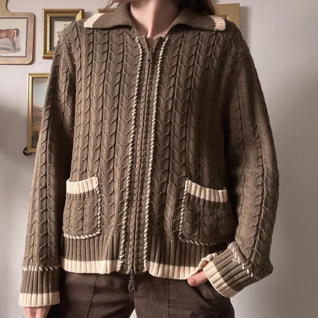 Earthy cottage cable knit (M)